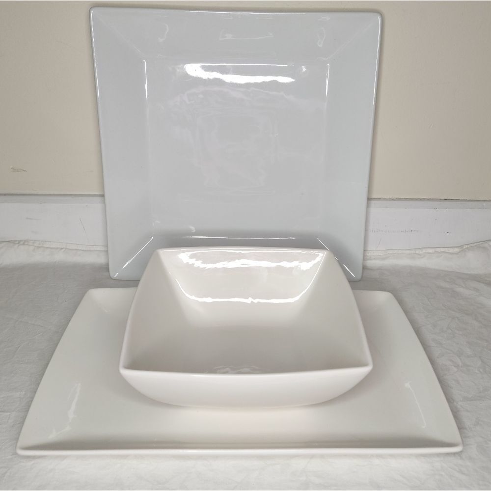 White Serving Platter Dish Set